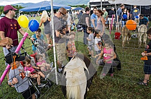 Children at the Petting Zoo